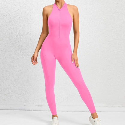 EZYFIT GILIA ZIPPER JUMPSUIT