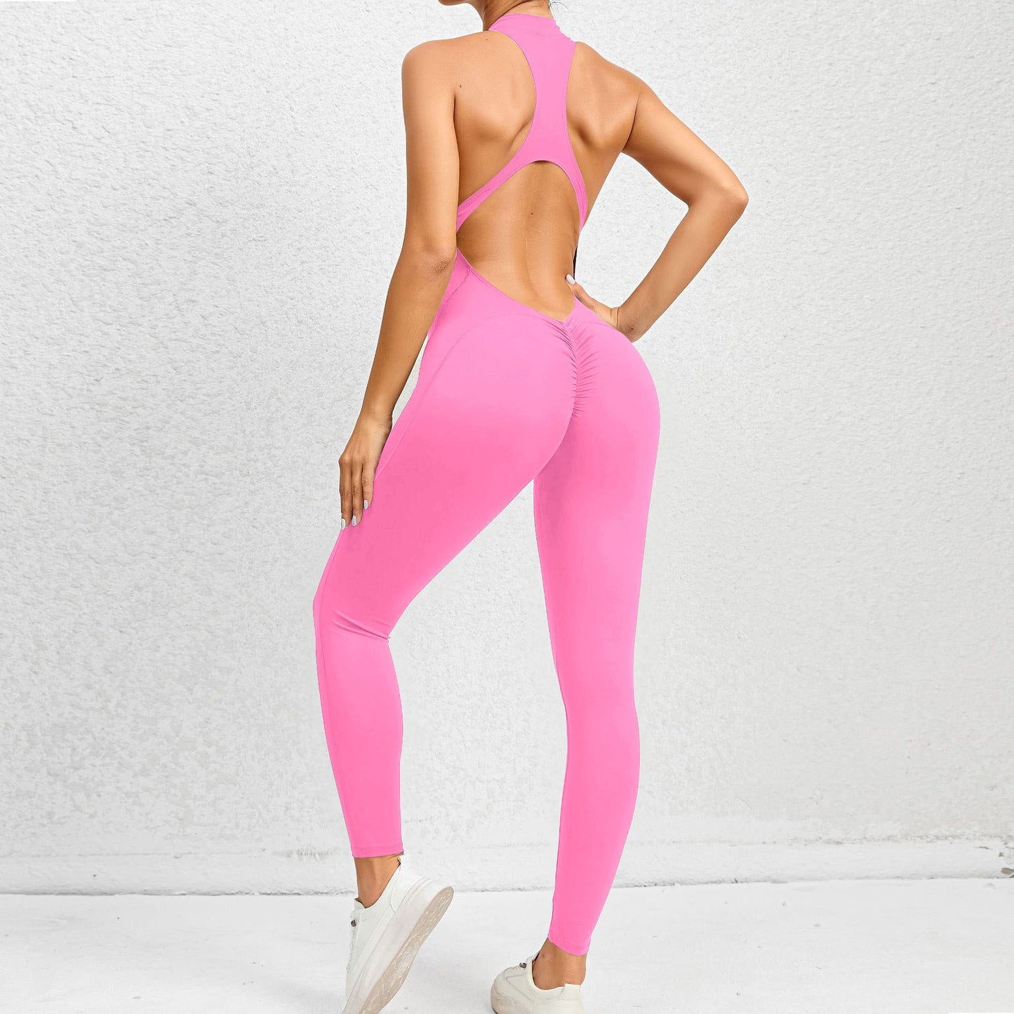 EZYFIT GILIA ZIPPER JUMPSUIT